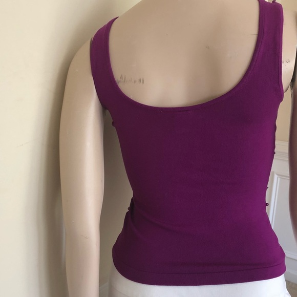 NWOT Silk Pearl Exquisite vert rouge stretch Top - Picture 5 of 6